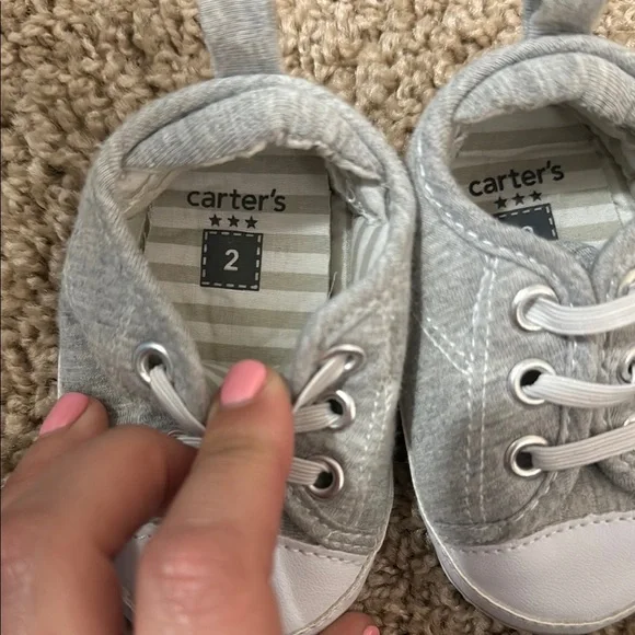 Carter's Gray and White Casual Sneakers for Kids - Picture 2 of 2